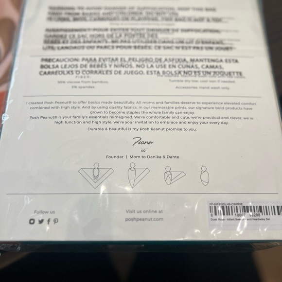 Posh Peanut swaddle and head wrap - Picture 2 of 2